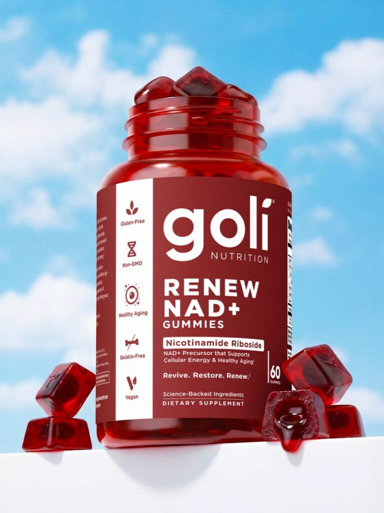 Goli Renew - Cellular Energy Goli Renew NAD+ gummies for cellular energy production in a Vitality Goli Gummy Stack