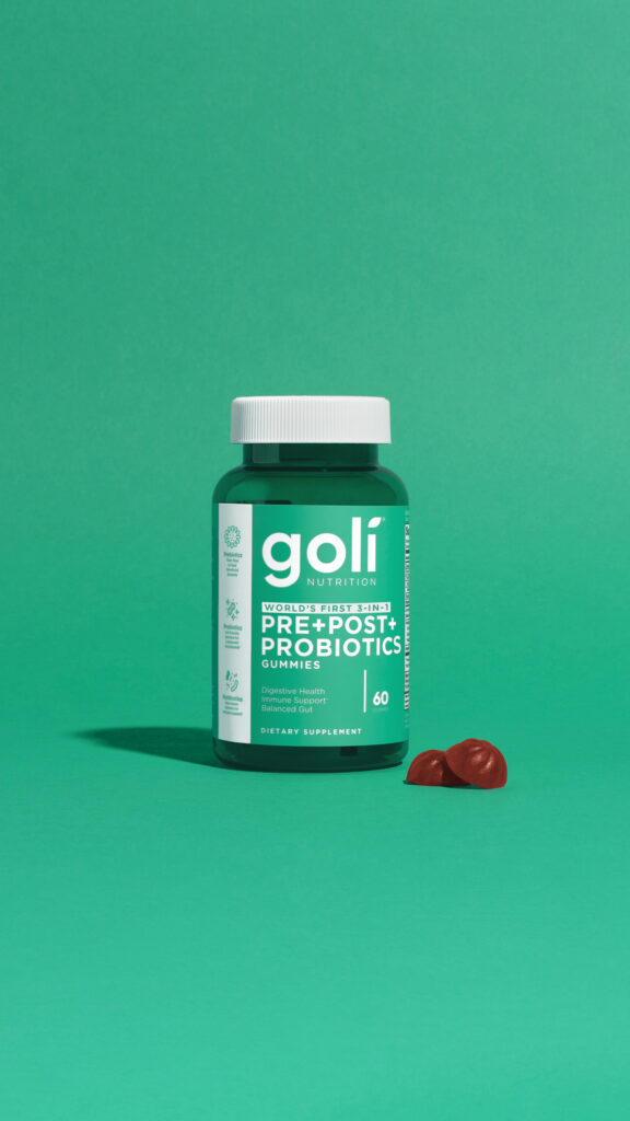 Goli Probiotic Plus - Gut Health Goli Probiotic plus gummies for gut health in a daily Goli Gummy Stack.